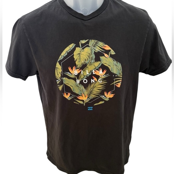 Billabong Other - BILLABONG Tropical Hawaiian Birds of Paradise Tee Shirt Men P Petite